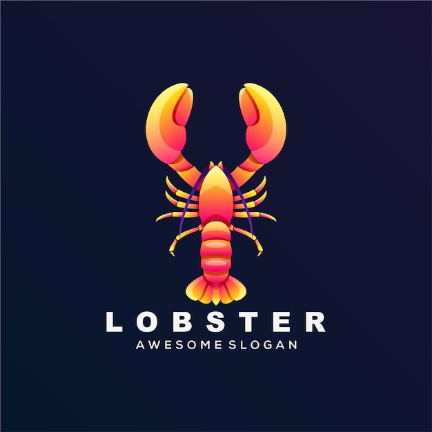 lobster colorful logo illustration vectors