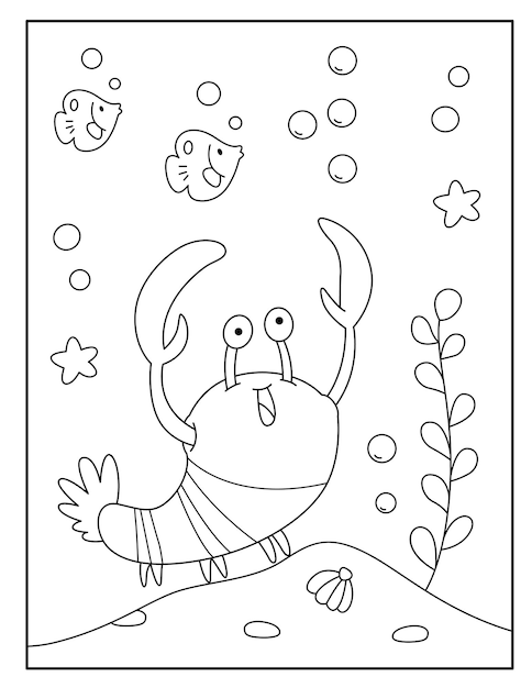 Lobster coloring pages for kids