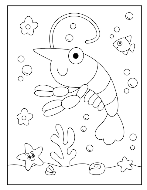 Lobster coloring pages for kids