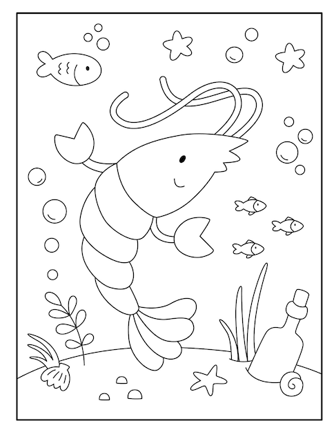 Lobster coloring pages for kids