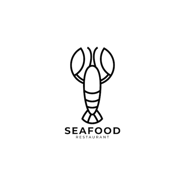 Lobster and Crab food logo design vector template