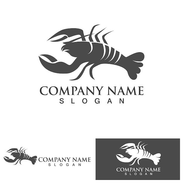 Lobster logo and symbol vector