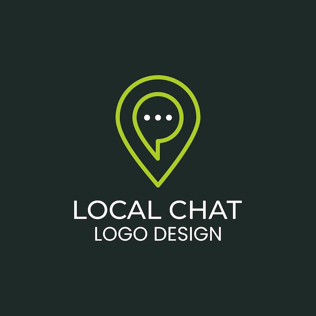 local chat logo vector template