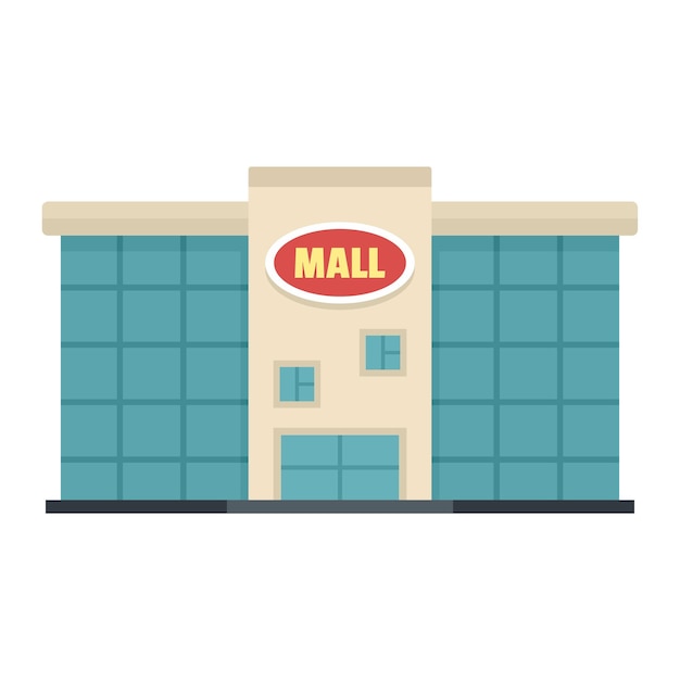 Local city mall icon Flat illustration of local city mall vector icon for web design