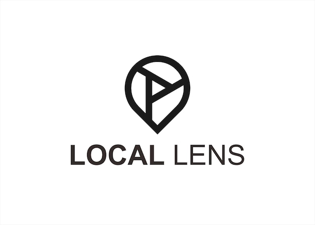 local lens logo design vector illustration