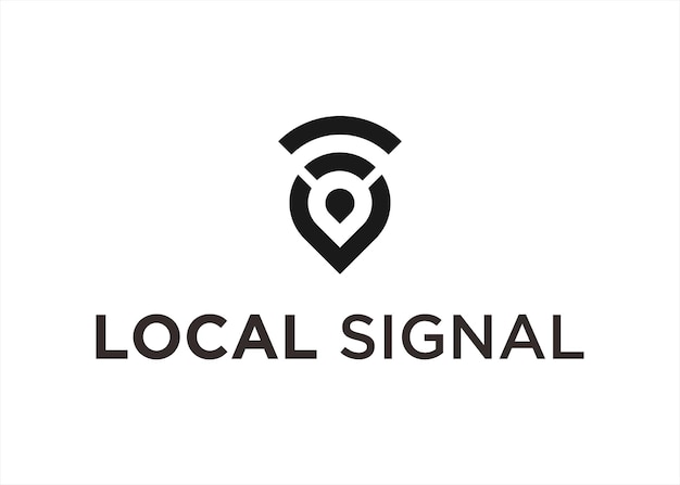 local signal logo design vector illustration