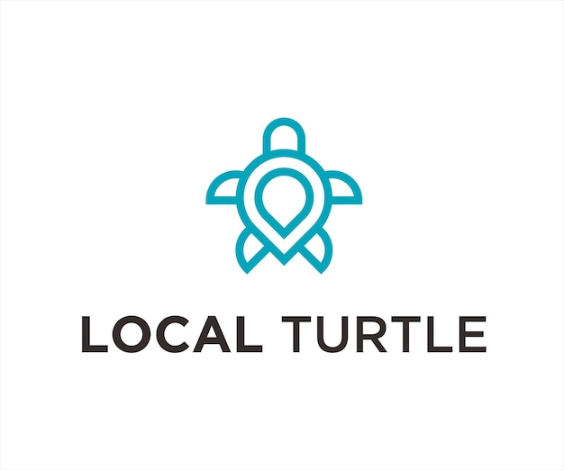 local turtle logo design vector illustration