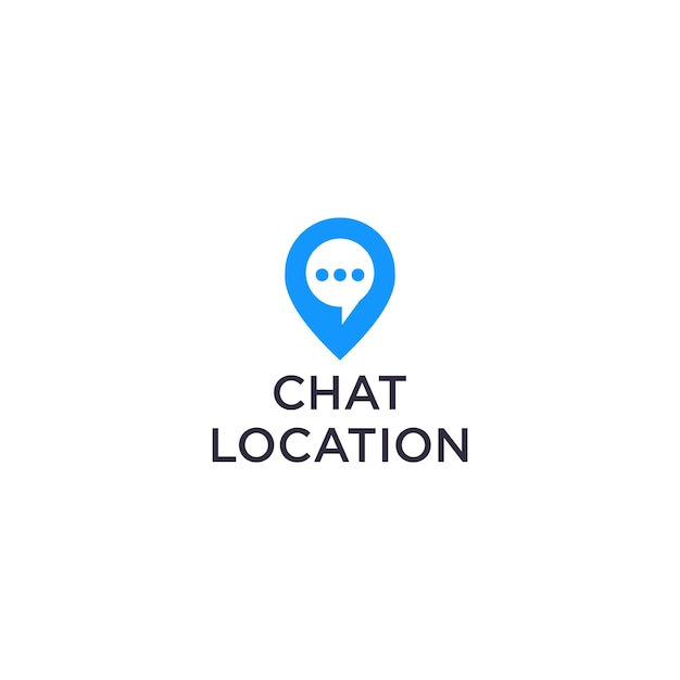 Location chat logo design template