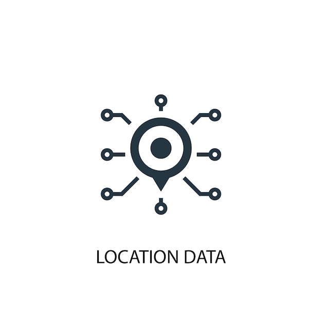 Location Data icon. Simple element illustration. Location Data symbol design from Big data, database collection. Can be used for web and mobile.