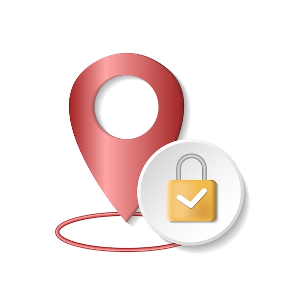 Location Hiding icon 3d illustration from internet security collection Creative Location Hiding 3d icon for web design templates infographics and more