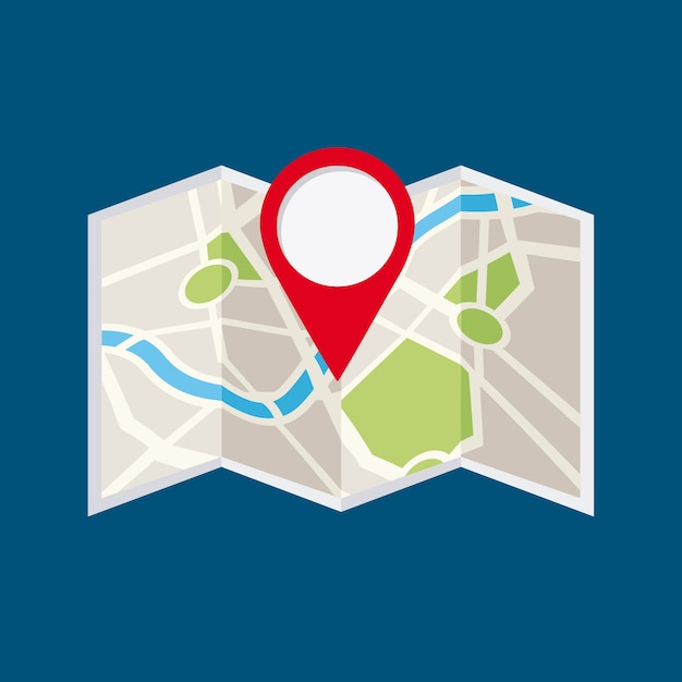 location pin and city map icon 