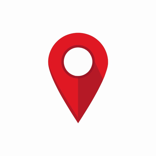 Vector a location pin commonly used in maps and navigation apps