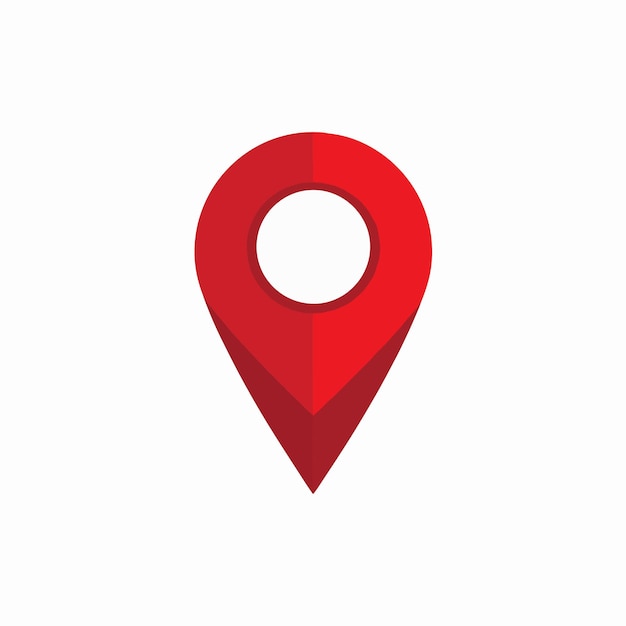 Vector a location pin commonly used in maps and navigation apps