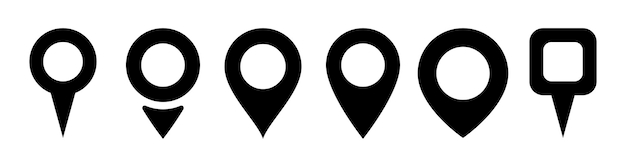 Location pin icon Map pin symbol Vector illustration