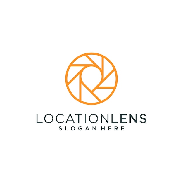 Location pin and lens logo inspiration