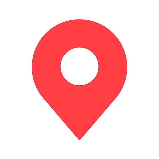 Location Pin Map symbol Place Location Address location map pin icon Vector map pin red pin on white background