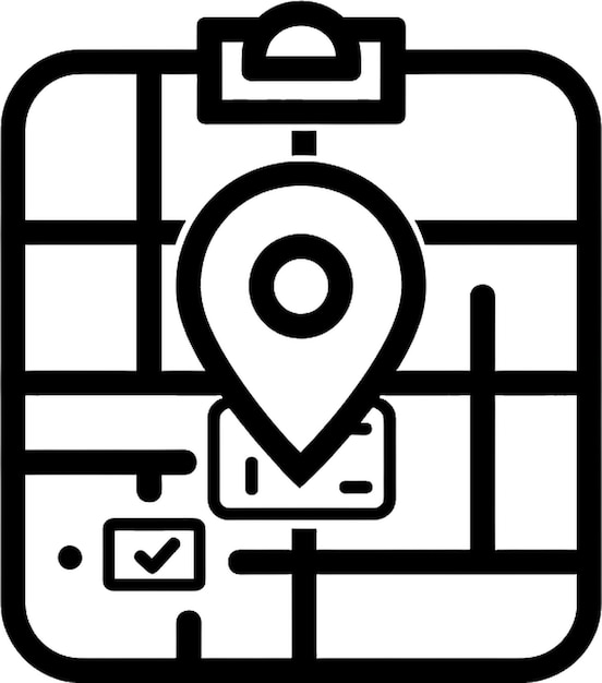 Vector locationbased services icon for providing travel and maprelated information