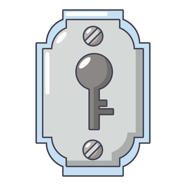 Lock front icon Cartoon illustration of lock front vector icon for web