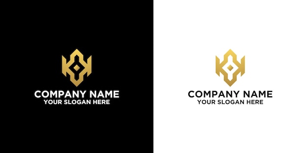 lock gold logo designs template Premium Vector