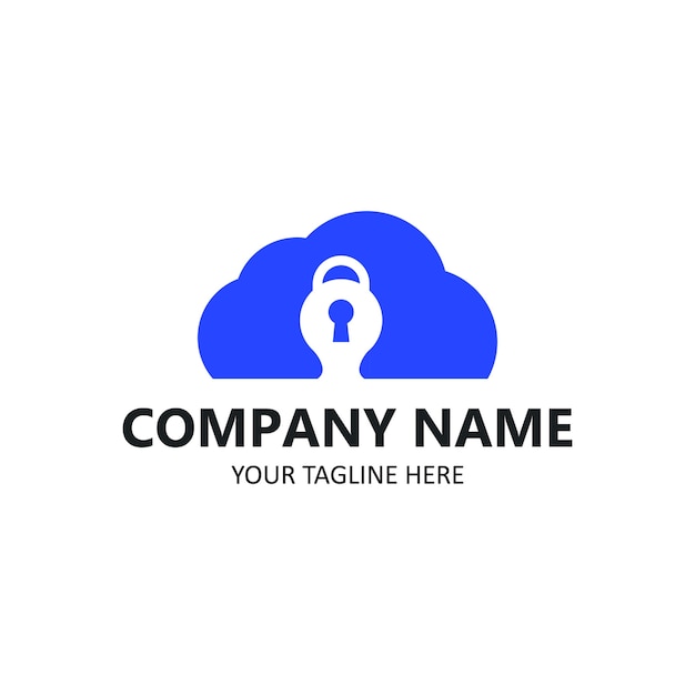 Lock logo security company illustration 