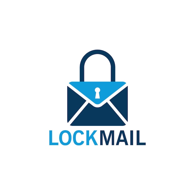 Lock Mail Logo Template Design