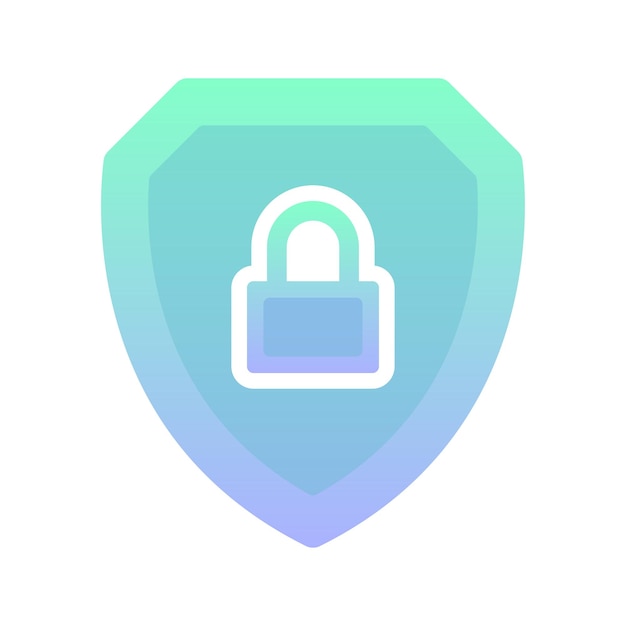 Lock shield logo design template icon