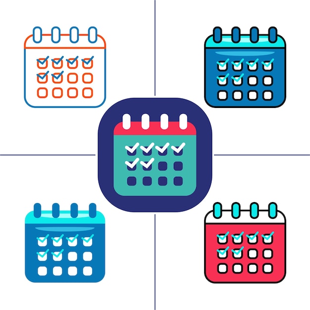 lockdown date in flat design style