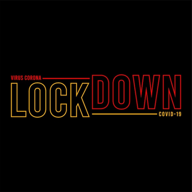 lockdown typography design vector for print t shirt