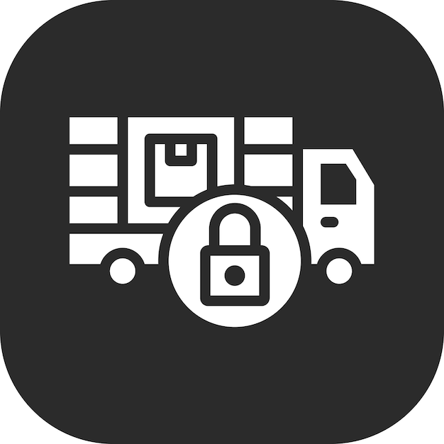 Locked Delivery vector icon illustration of Delivery and Logistics iconset