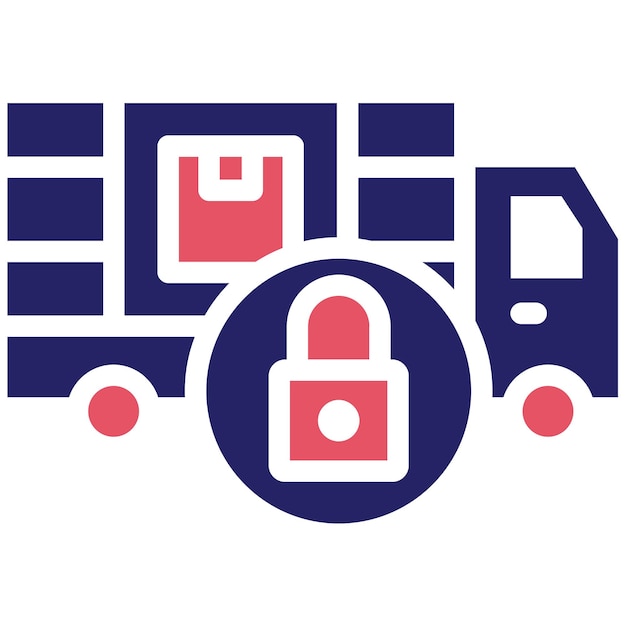 Locked Delivery vector icon illustration of Delivery and Logistics iconset