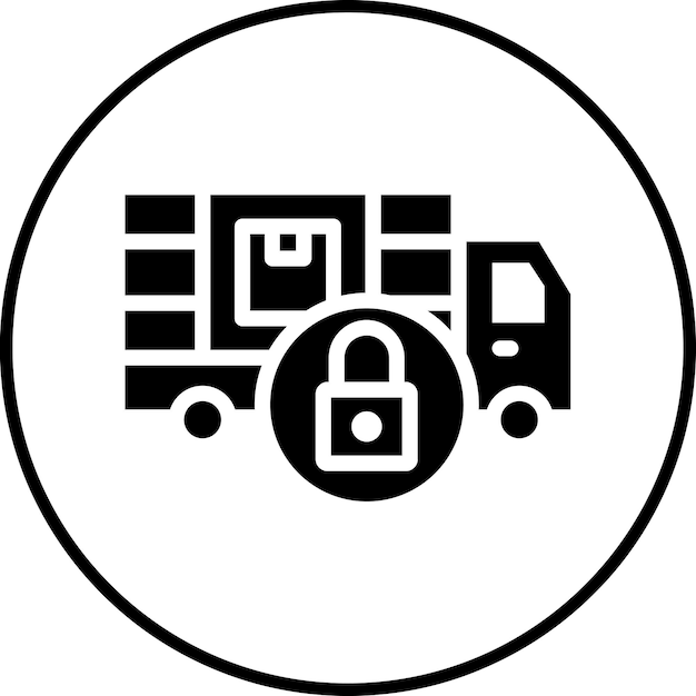 Locked Delivery vector icon illustration of Delivery and Logistics iconset