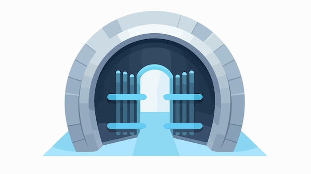 Locked Tunnel Flat Icon for Creative Projects