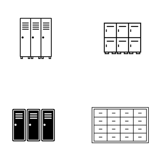 locker icon vector template illustration logo design