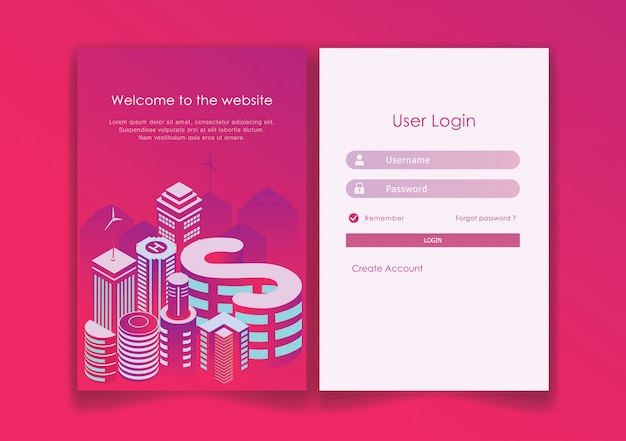 log in page design