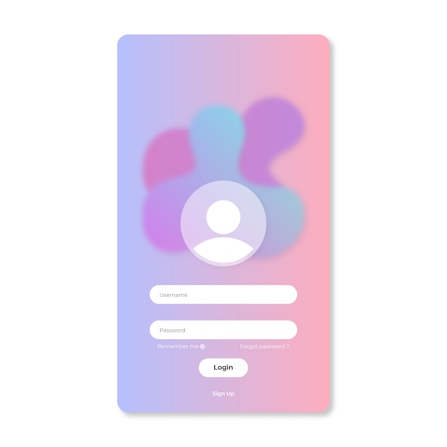 login form ui template 