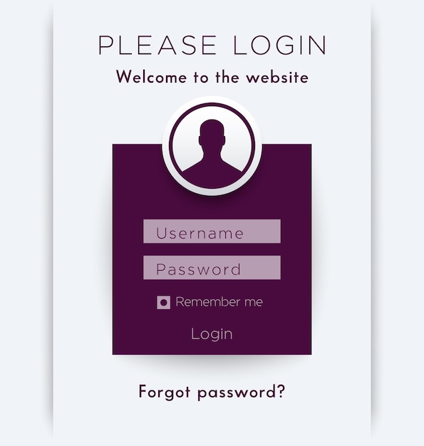 Login window concept with man icon login page design vector illustration