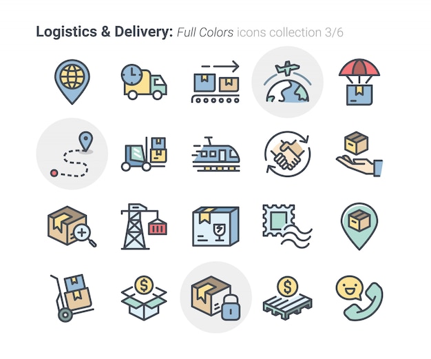 Logistics & Delivery icons collection