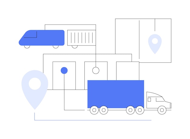 Vector logistics hub abstract concept vector illustration