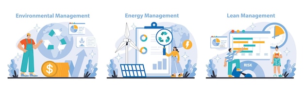 Logistics and inventory management set showcases environmental stewardship renewable energy