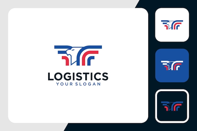 logistics logo design with eagle inspiration