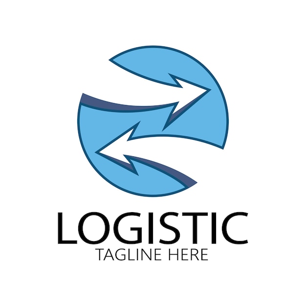 Vector logistics logo icon illustration vector design distribution symbol delivery of goods economy finance