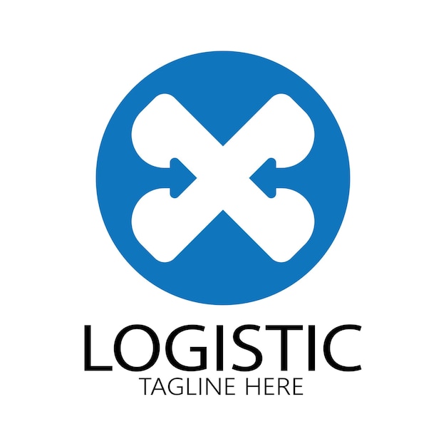 Logistics logo icon illustration vector design distribution symbol delivery of goods economy finance