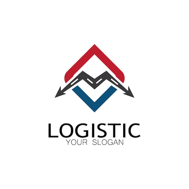 Logistics logo icon illustration vector design distribution symbol delivery of goods economy finance