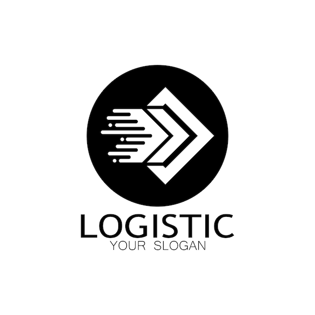 Logistics logo icon illustration vector design distribution symbol delivery of goods economy finance