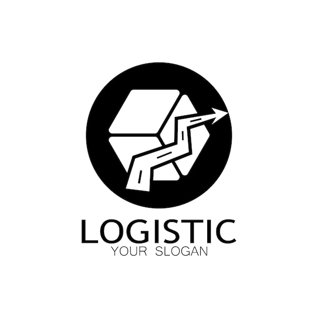 Logistics logo icon illustration vector design distribution symbol delivery of goods economy finance