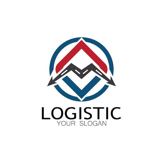 Logistics logo icon illustration vector design distribution symbol delivery of goods economy finance