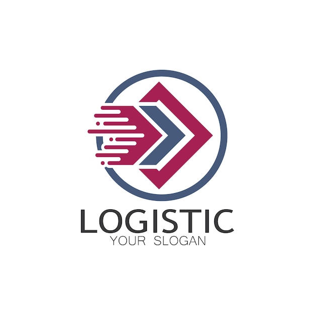 Logistics logo icon illustration vector design distribution symbol delivery of goods economy finance