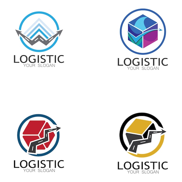 Logistics logo icon illustration vector design distribution symbol delivery of goods economy finance