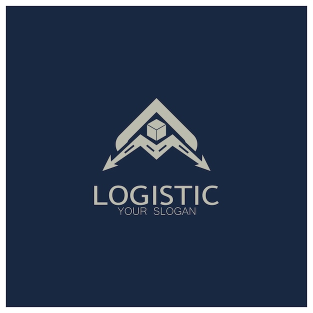 Logistics logo icon illustration vector design distribution symbol delivery of goods economy finance