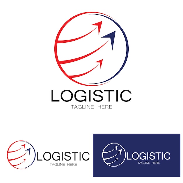 Vector logistics logo icon illustration vector design distribution symbol delivery of goods economy finance